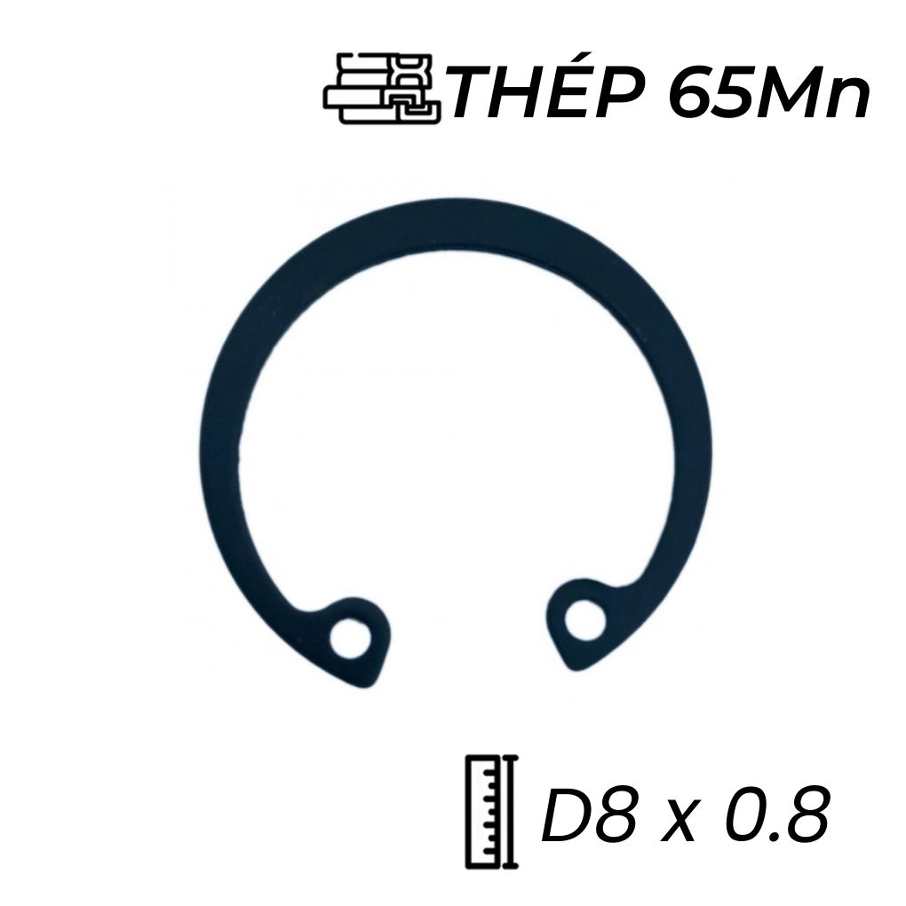 Phe Gài Lỗ Thép 65Mn DIN472 D8x0.8 (50Cái/Bịch)