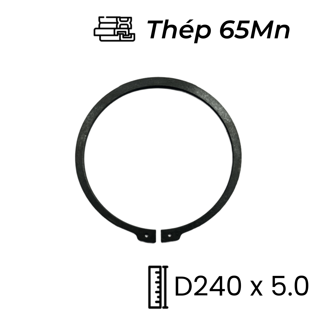 Phe Gài Trục Thép 65Mn DIN471 D240x5.0