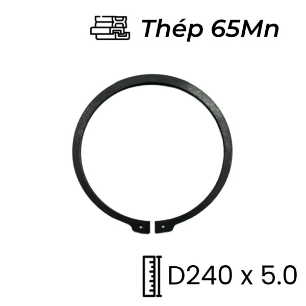 Phe Gài Trục Thép 65Mn DIN471 D240x5.0