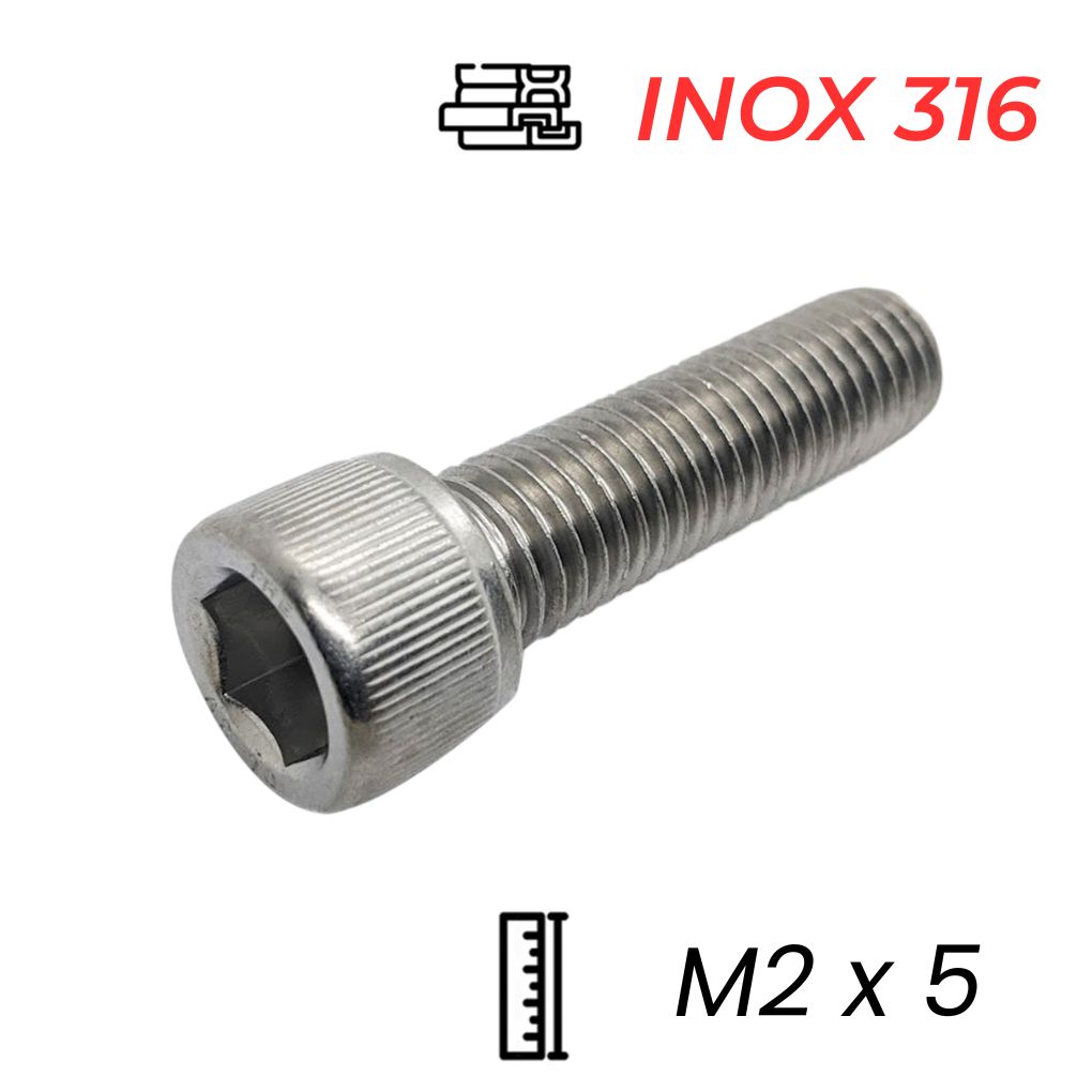 Lục Giác Chìm Đầu Trụ Inox 316 DIN912 M2x5