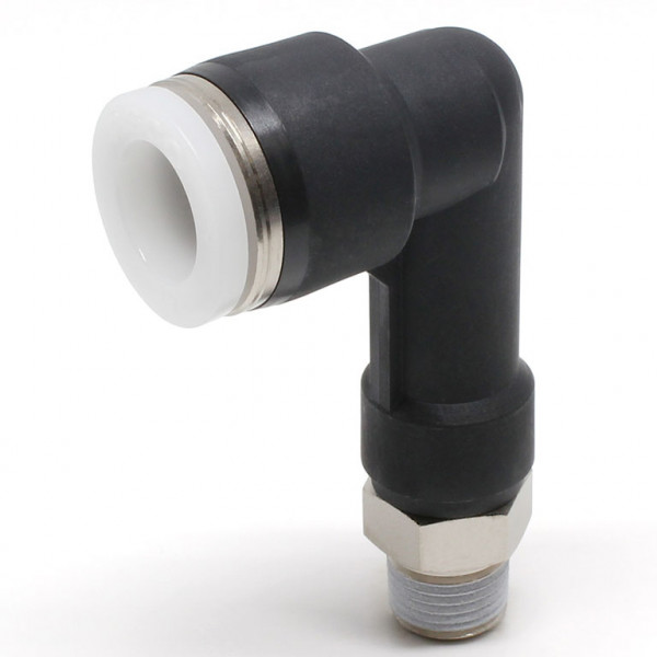 Đầu Nối Nhanh Khí Nén Dạng Cong 90° Ren Ngoài (Dài) Pisco PLL3/8-N1UW