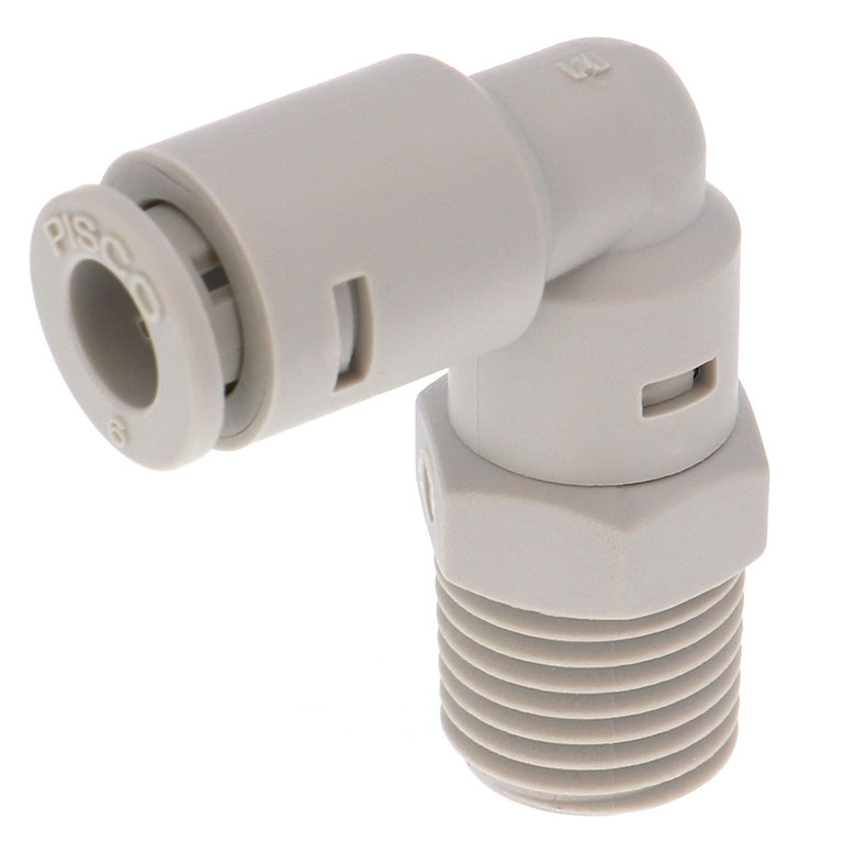 Đầu Nối Nhanh Khí Nén Dạng Cong 90° Ren Ngoài Pisco APL6-02-E