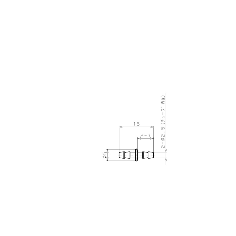 Bản vẽ kỹ thuật Đầu Ngạnh Nối Ống Dạng Thẳng Pisco LU-0425-C