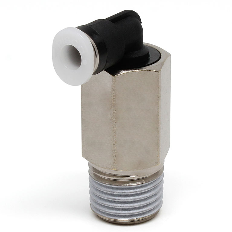 Đầu Nối Nhanh Khí Nén Dạng Cong 90° Ren Ngoài (Dài) Pisco PLL5/32-02M