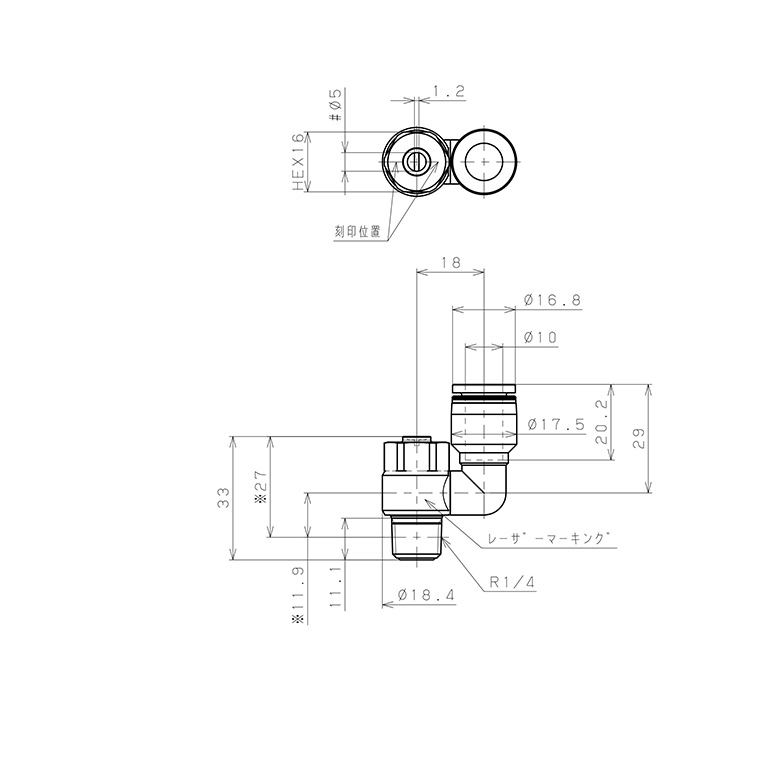 Bản vẽ kỹ thuật Van Tiết Lưu Khí Nén Đầu Vít Dẹp Pisco JSDS10-02AW