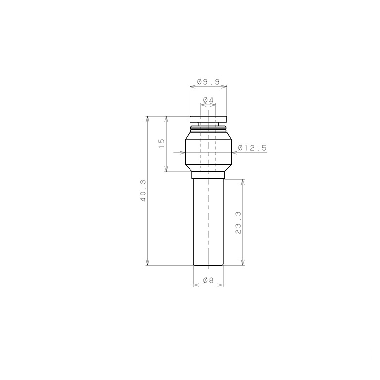 Bản vẽ kỹ thuật Đầu Nối Nhanh Khí Nén Giữa Ống Khí Và Fitting Dạng Nối Giảm Pisco PPGJ8-4-F-C