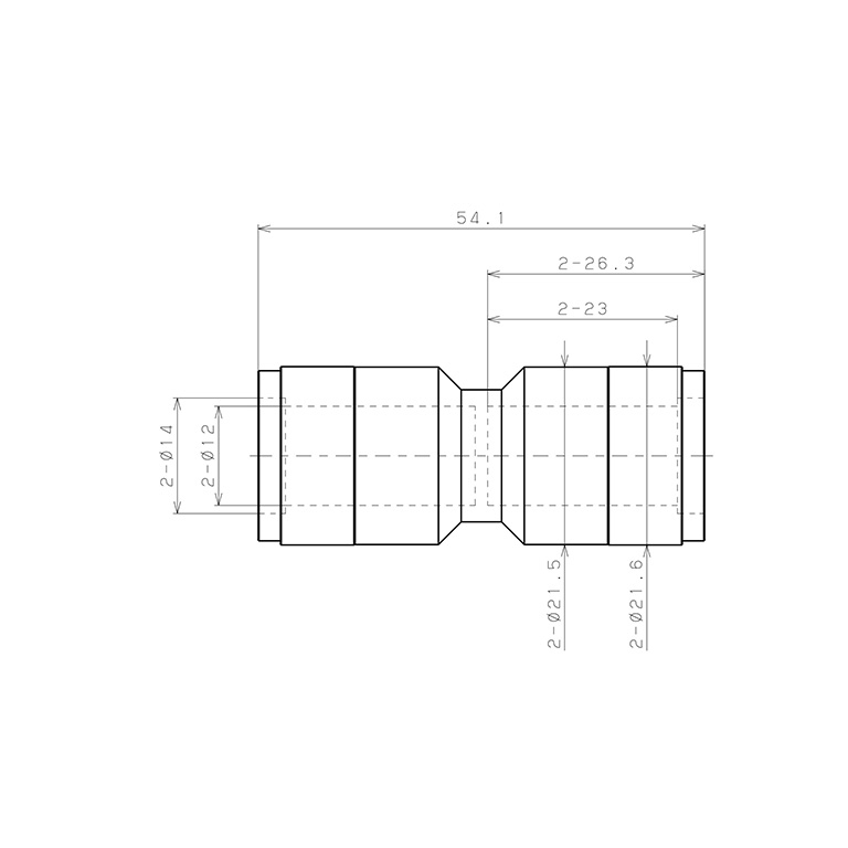 Bản vẽ kỹ thuật Đầu Nối Nhanh Khí Nén Dạng Thẳng Pisco KU12-F