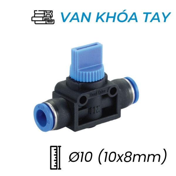 Van Khóa Tay Khí Nén Ø10 (10x8mm) CDC HVU 1008