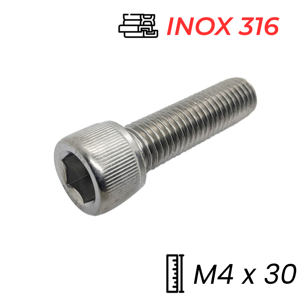 Lục Giác Chìm Đầu Trụ Inox 316 DIN912 M4x30