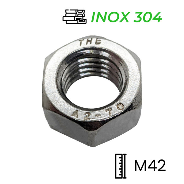 Tán Inox 304 DIN934 M42