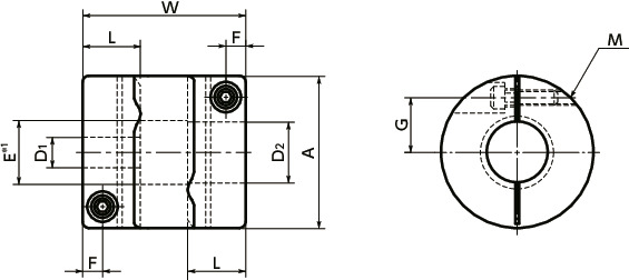 Bản vẽ kỹ thuật Khớp Nối Trục 15 - 15 mm OD34 NBK Dòng XGS 34CS