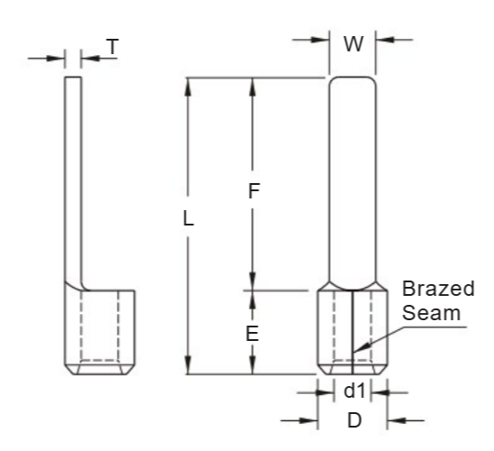 Bản vẽ kỹ thuật Cosse Lưỡi Dẫn Điện 2 mm2 KST DBNBL2-13