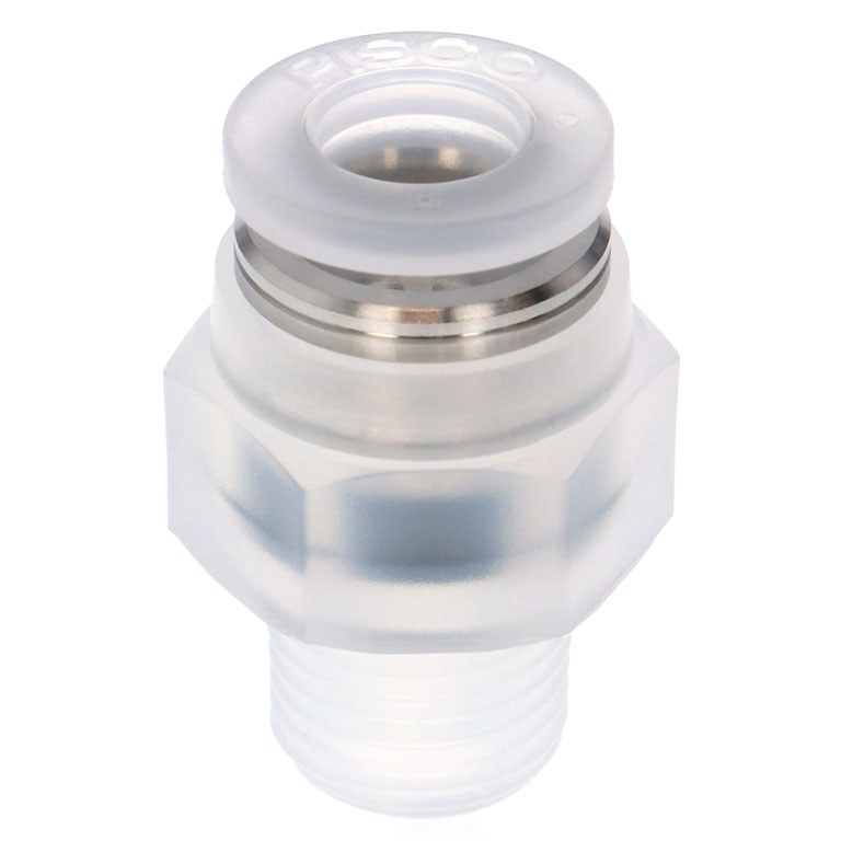 Đầu Nối Nhanh Khí Nén Dạng Thẳng Thân Lục Giác Ren Ngoài Pisco PPC12-03-HN
