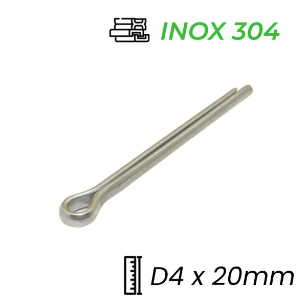 Chốt Chẻ Inox 304 (Chốt Bi) GB91 D4x20mm