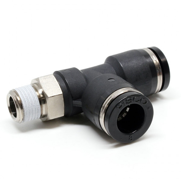 Đầu Nối Nhanh Khí Nén Dạng Chữ T Ren Ngoài Pisco PD8-01-C