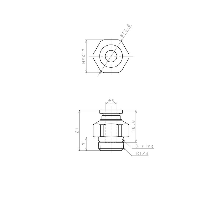 Bản vẽ kỹ thuật Van Bi Khí Nén Inox 316, Loại 10 Pisco SSPC6-02M