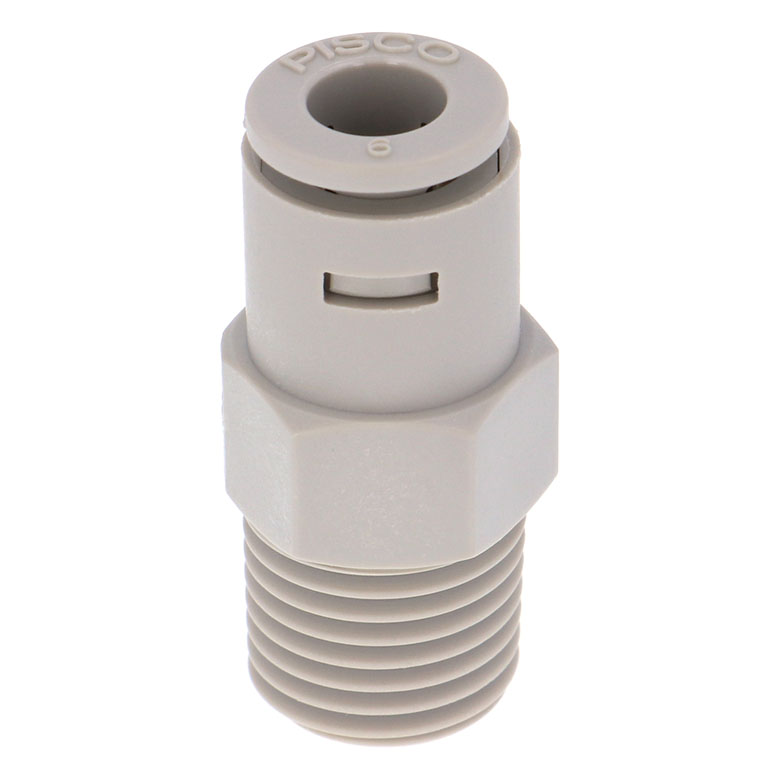Đầu Nối Nhanh Khí Nén Dạng Thẳng Thân Lục Giác Ren Ngoài Pisco APC6-02-E