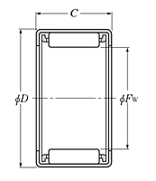 Bản vẽ kỹ thuật Vòng Bi Kim Vỏ Dập 13.5x20x12 mm NTN 7E-HKS13.5X20X12
