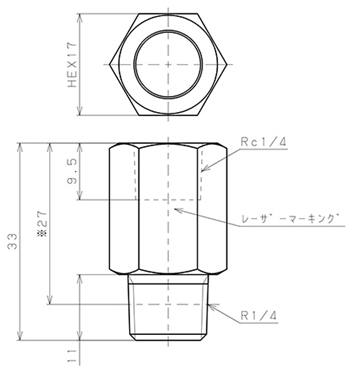 Bản vẽ kỹ thuật Van Khí Nén Một Chiều  Pisco CVF02-02B