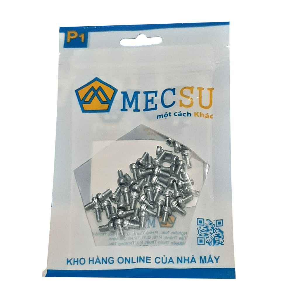 Lục Giác Chìm Đầu Trụ Thép Mạ Kẽm 12.9 DIN912 M3x25 (50Cái/Bịch)