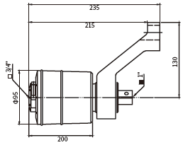 Bản vẽ kỹ thuật Phụ Kiện Đầu Hỗ Trợ Tăng Lực Cho Cần Siết Lực 2800 Nm (1:13) SATA 96499