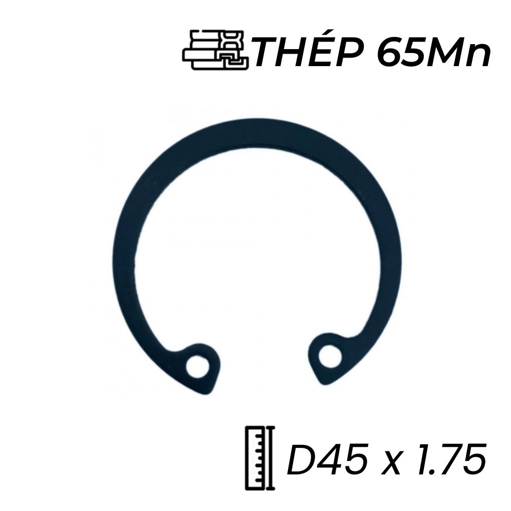 Phe Gài Lỗ Thép 65Mn DIN472 D45x1.75 (5Cái/Bịch)
