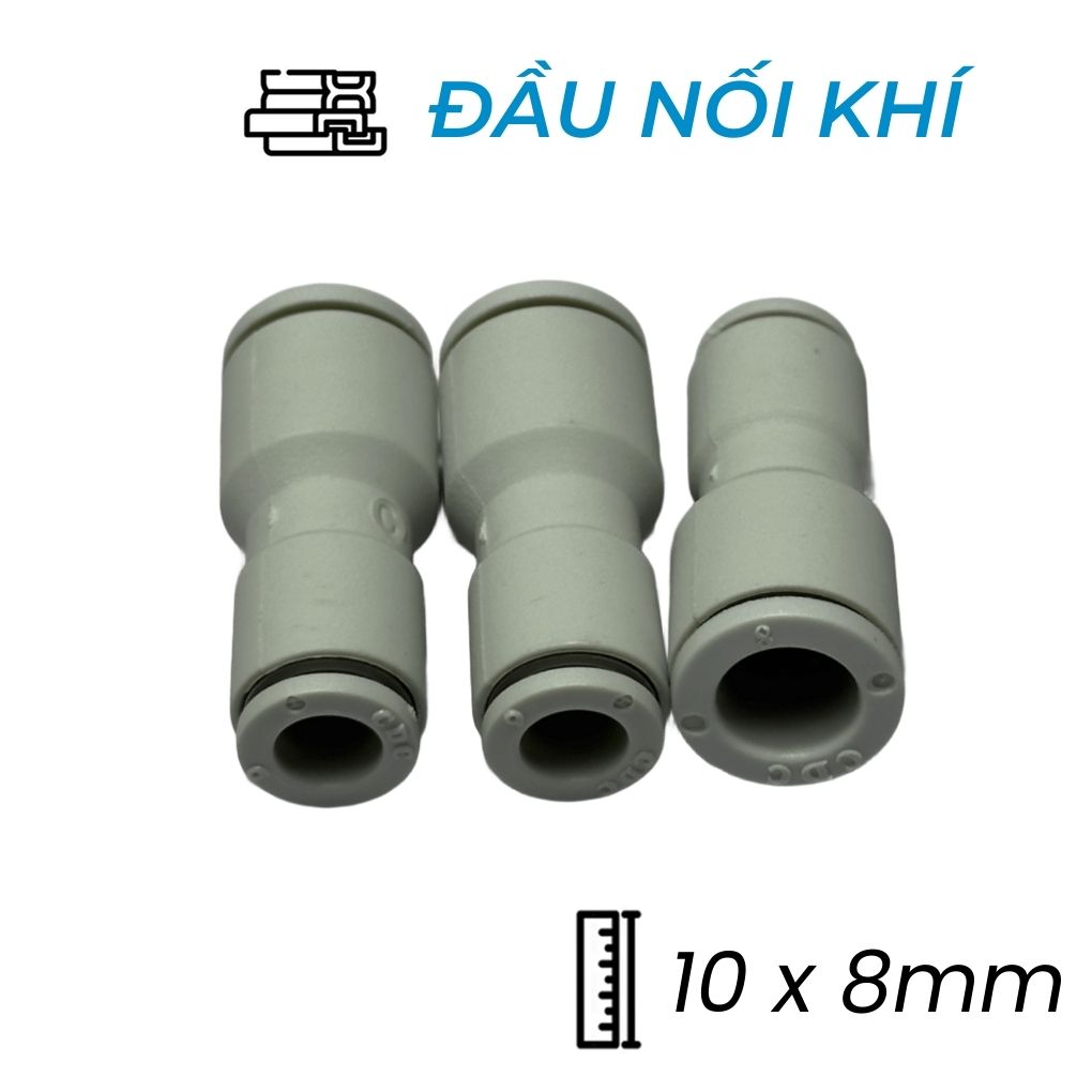Đầu Nối Nhanh Khí Nén Giảm Ø10x8mm CDC MPG 1008-W (Màu Trắng)