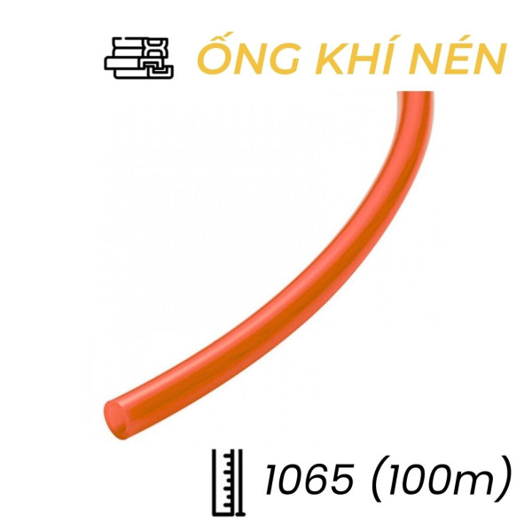 Dây Hơi Khí Nén PU Phi 10 Màu Đỏ OD10 x ID6.5 mm CDC PU 1065 (100m)