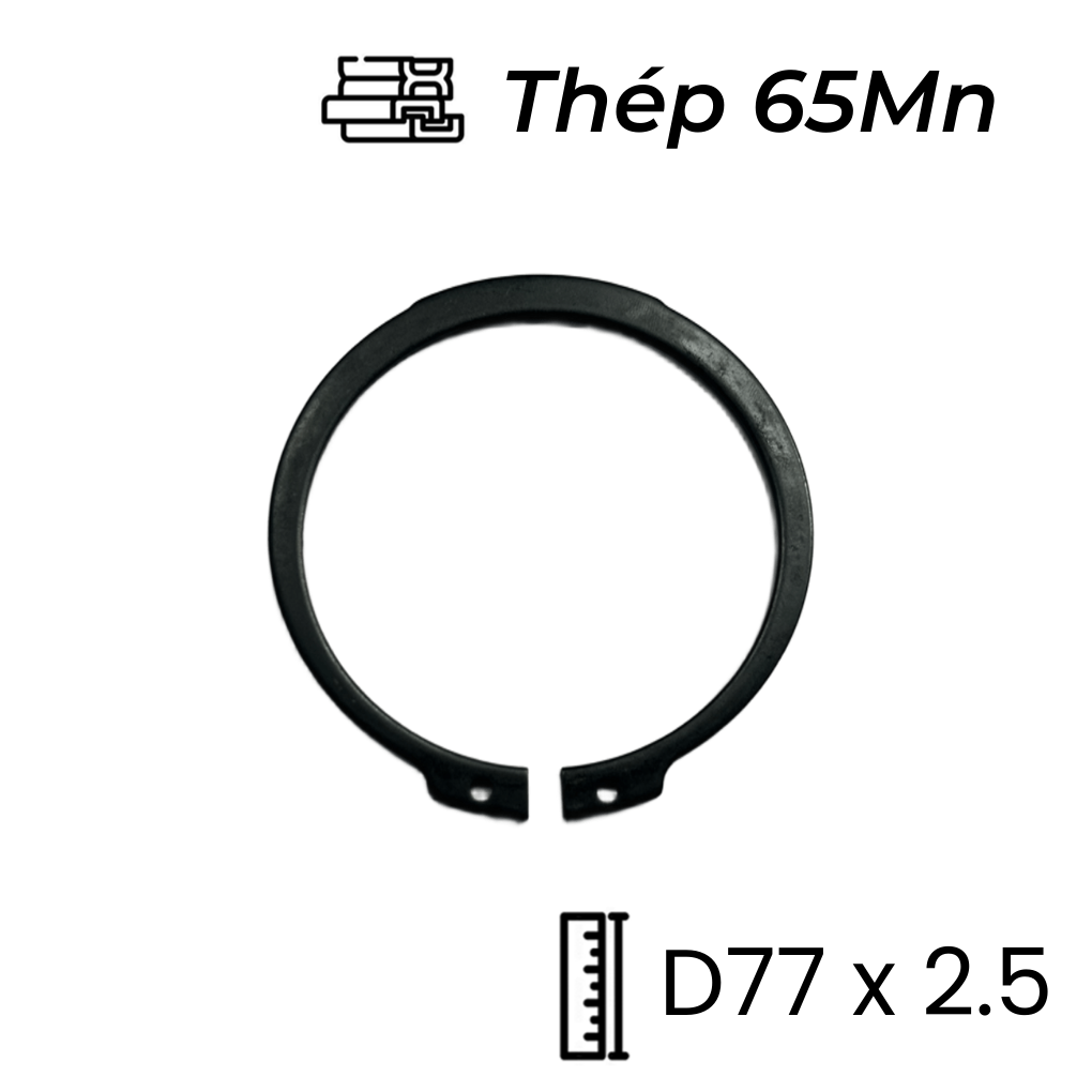 Phe Gài Trục Thép 65Mn DIN471 D77x2.5