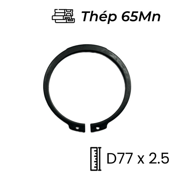 Phe Gài Trục Thép 65Mn DIN471 D77x2.5