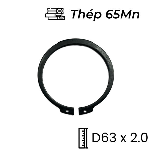 Phe Gài Trục Thép 65Mn DIN471 D63x2.0