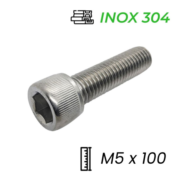 Lục Giác Chìm Đầu Trụ Inox 304 DIN912 M5x100