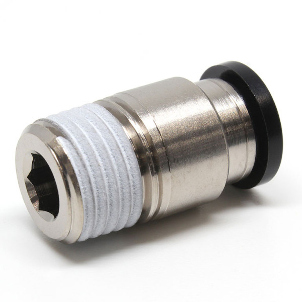 Đầu Nối Nhanh Khí Nén Thẳng Phi 8mm Ren Ngoài R1/4 Pisco POC8-02