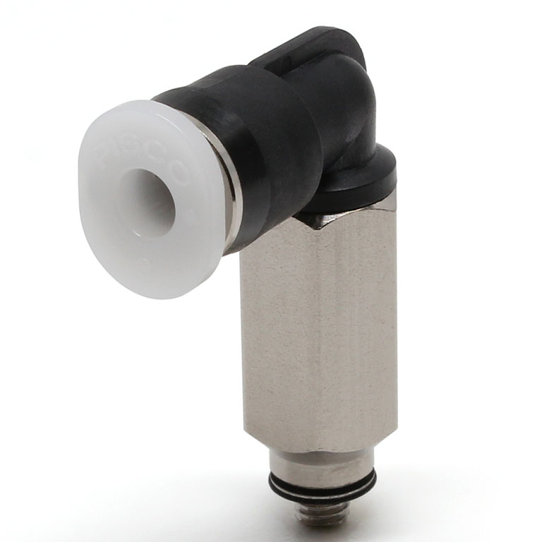 Đầu Nối Nhanh Khí Nén Dạng Cong 90° Ren Ngoài (Dài) Pisco PLL1/8-M3MW