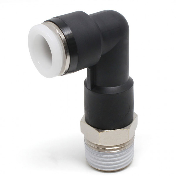 Đầu Nối Nhanh Khí Nén Dạng Cong 90° Ren Ngoài (Dài) Pisco PLL1/2-N4U