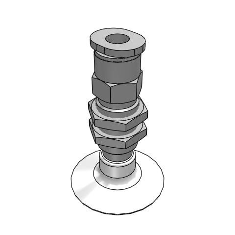 Bộ Nấm Hút Chân Không Và Giá Đỡ, Silicone,  O.D 20 mm, Pisco VPA20PS-4J