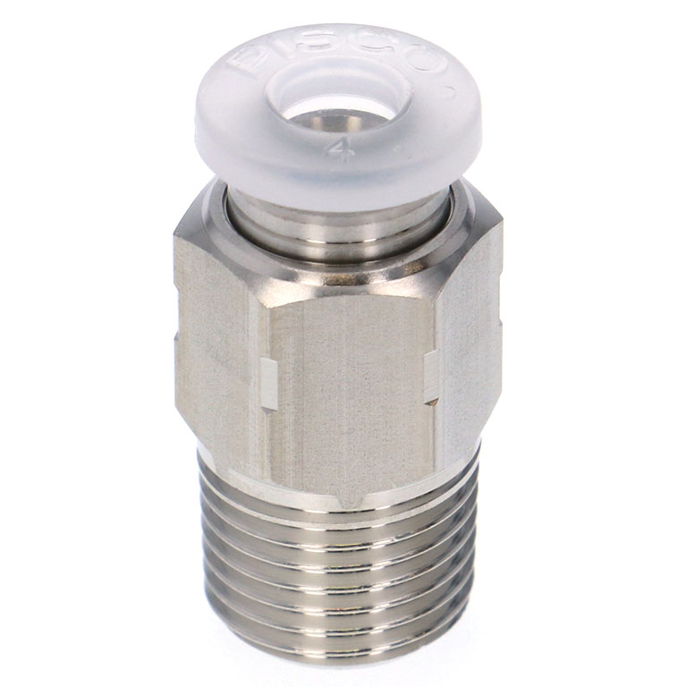 Đầu Nối Nhanh Khí Nén Dạng Thẳng Thân Lục Giác Ren Ngoài Pisco PPC1/2-04SUS