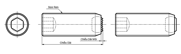 Bản vẽ kỹ thuật Clamping Screw - Serrated Type FSUG6-20