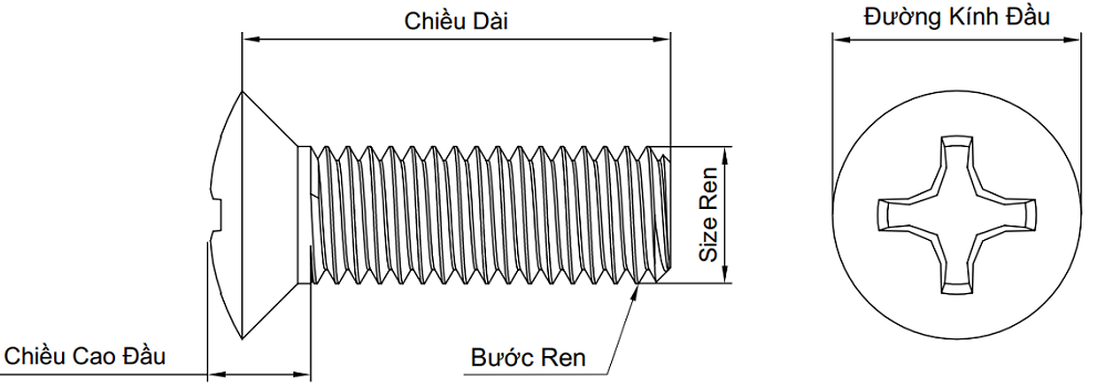 Bản vẽ kỹ thuật Bulong Pake Đầu Oval Inox 304 M3x10