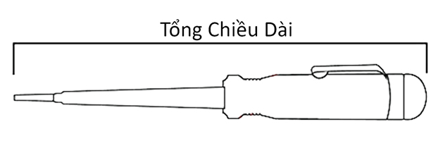 Bản vẽ kỹ thuật Tua Vít Thử Điện Kingtony DL6CB02