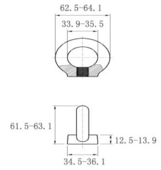 Bản vẽ kỹ thuật Tán Vòng Thép Mạ Kẽm M18 (Thân M16)