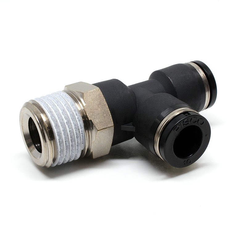 Đầu Nối Nhanh Khí Nén Dạng Chữ T Ren Ngoài Pisco PD10-04