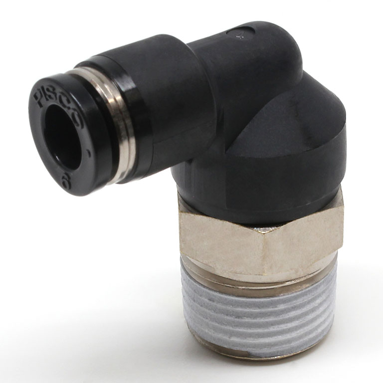 Đầu Nối Nhanh Khí Nén Dạng Cong 90° Ren Ngoài Pisco PL6-N3UW