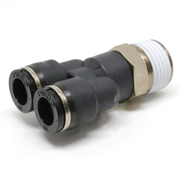 Đầu Nối Nhanh Khí Nén Dạng Chữ Y Ren Ngoài Pisco PX10-04W-C
