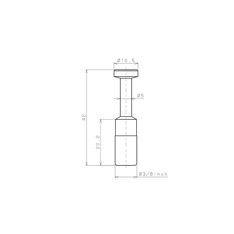 Bản vẽ kỹ thuật Nút Bịt Pisco PPP3/8