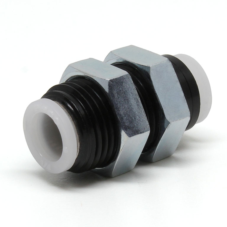 Đầu Nối Nhanh Khí Nén Dạng Thẳng Ren Ngoài Lắp Kẹp Vách Pisco PM1/4M-C