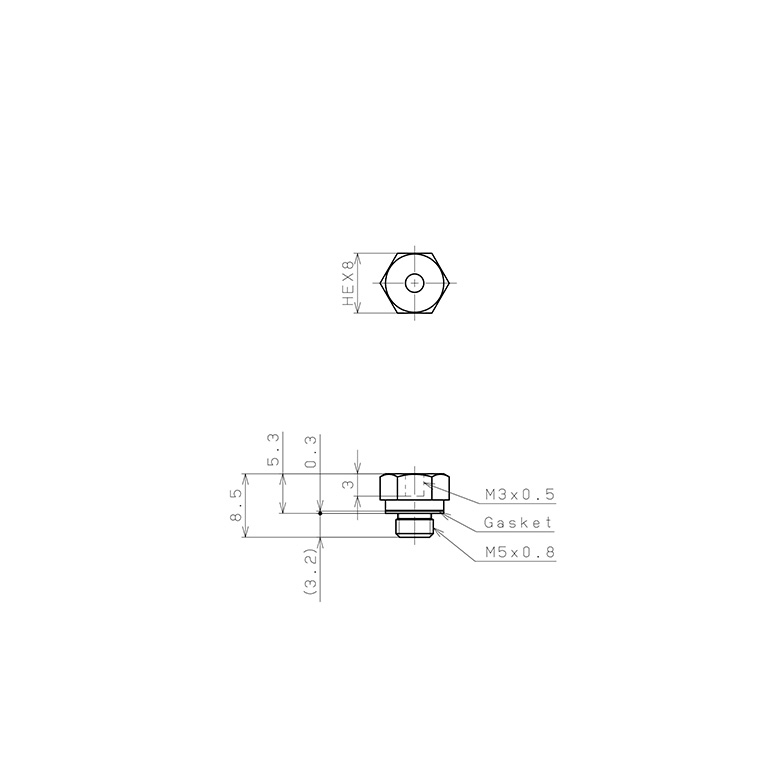 Bản vẽ kỹ thuật Đầu Nối Ren Đực Cái Pisco PFM5-M3M-C
