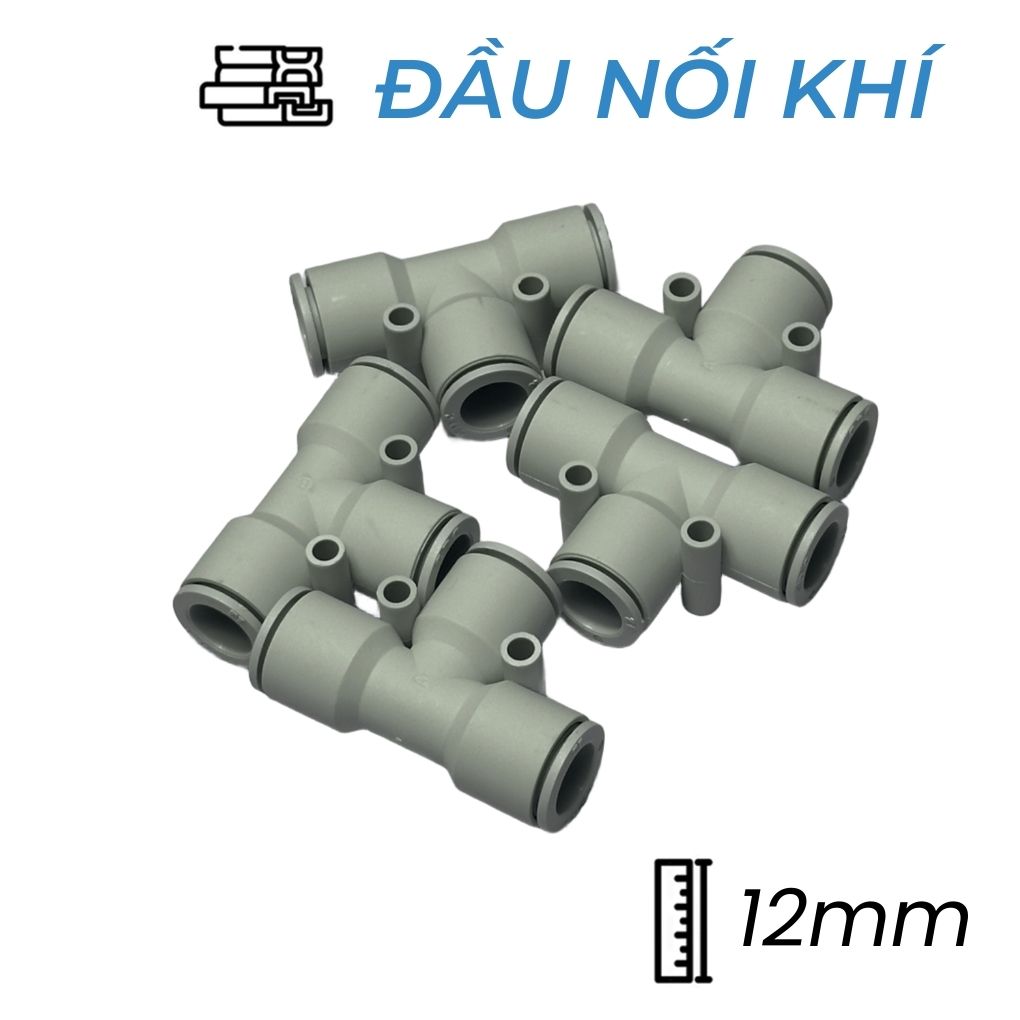 Đầu Nối Nhanh Khí Nén Chữ T Ø12mm CDC MPUT 12-W (Màu Trắng)