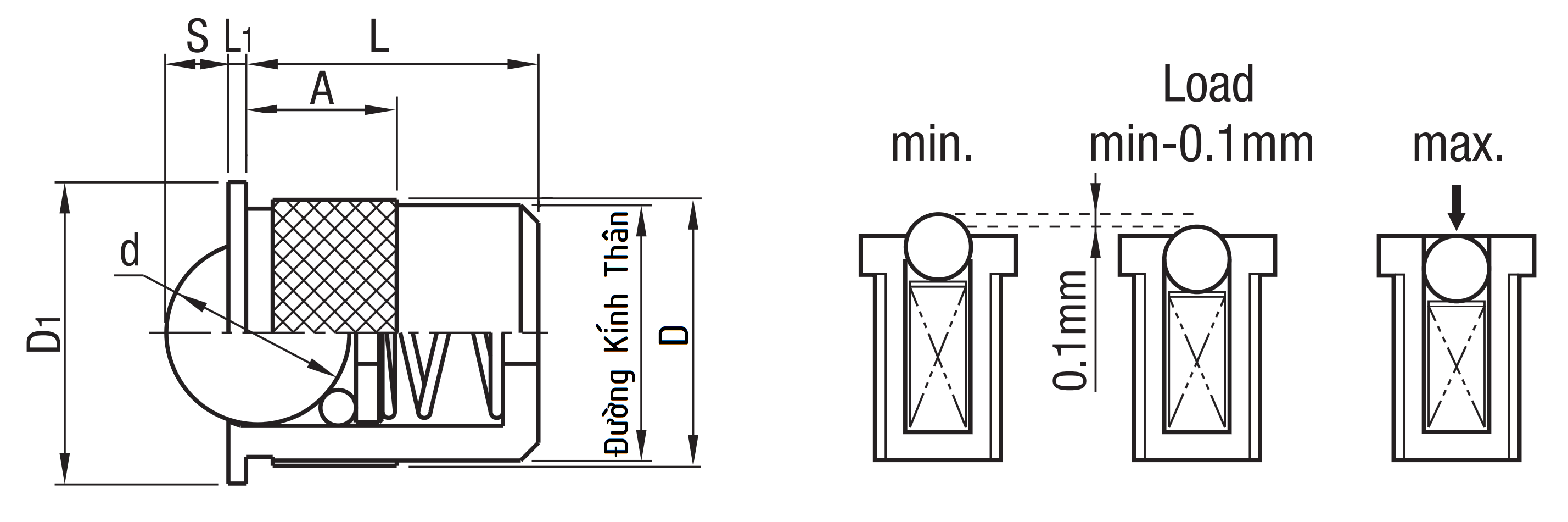 Bản vẽ kỹ thuật Press Fit Plungers Roller D13 PFPR13