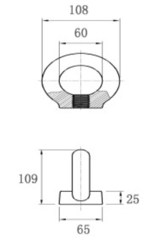 Bản vẽ kỹ thuật Tán Vòng Thép Mạ Kẽm DIN582 M27